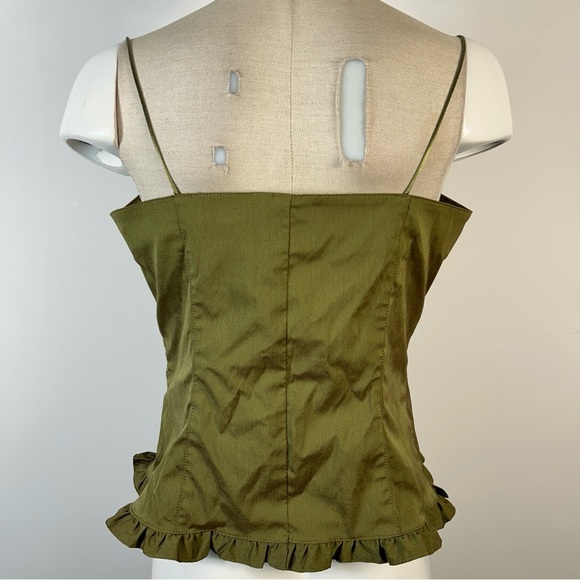 ❤️ Chic Olive Green Ruffle Camisole 38 - Picture 4 of 10